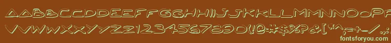 Jettafs Font – Green Fonts on Brown Background