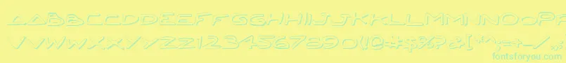 Jettafs-Schriftart – Grüne Schriften auf gelbem Hintergrund