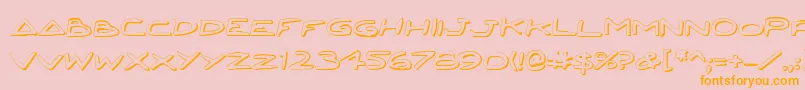 Jettafs Font – Orange Fonts on Pink Background