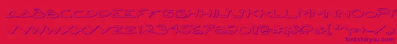 Jettafs-Schriftart – Violette Schriften auf rotem Hintergrund