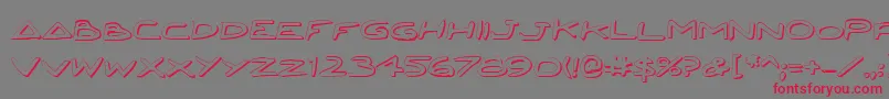 Jettafs Font – Red Fonts on Gray Background