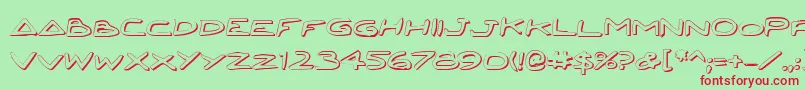 Jettafs Font – Red Fonts on Green Background