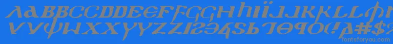 Holyv2ei Font – Gray Fonts on Blue Background