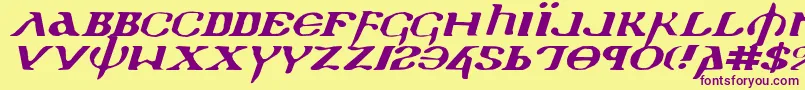 Holyv2ei Font – Purple Fonts on Yellow Background