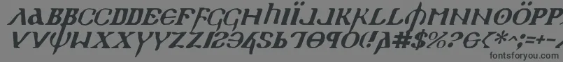 Holyv2i-Schriftart – Schwarze Schriften auf grauem Hintergrund