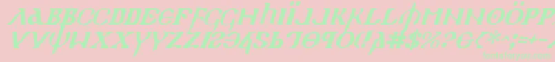 Holyv2i Font – Green Fonts on Pink Background