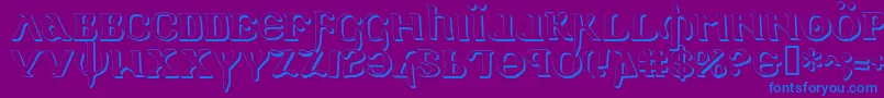 Holyv2s Font – Blue Fonts on Purple Background