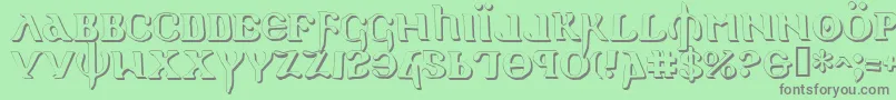 Holyv2s Font – Gray Fonts on Green Background