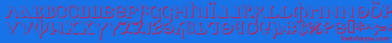 Holyv2s Font – Red Fonts on Blue Background