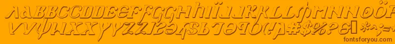 Holyv2si Font – Brown Fonts on Orange Background