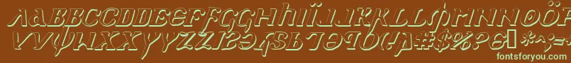 Holyv2si Font – Green Fonts on Brown Background