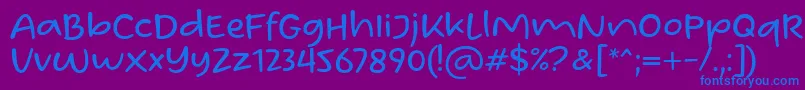 Homade McRacken Regular Font by Situjuh 7NTypes Font – Blue Fonts on Purple Background