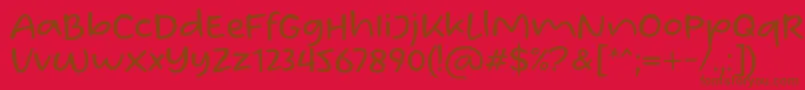 Homade McRacken Regular Font by Situjuh 7NTypes-Schriftart – Braune Schriften auf rotem Hintergrund