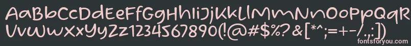 フォントHomade McRacken Regular Font by Situjuh 7NTypes – 黒い背景にピンクのフォント