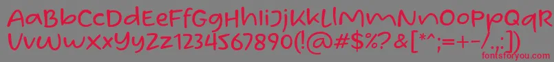 Police Homade McRacken Regular Font by Situjuh 7NTypes – polices rouges sur fond gris