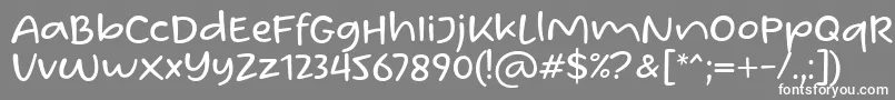 Homade McRacken Regular Font by Situjuh 7NTypes-fontti – valkoiset fontit harmaalla taustalla