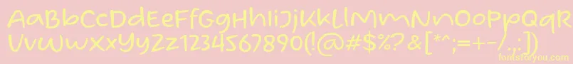 Homade McRacken Regular Font by Situjuh 7NTypes Font – Yellow Fonts on Pink Background