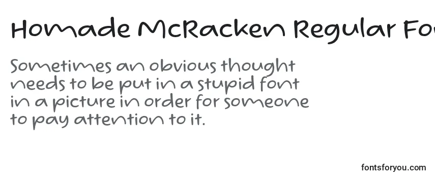 Homade McRacken Regular Font by Situjuh 7NTypes フォントのレビュー