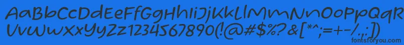 Fonte Homade McRacken Slant Font by Situjuh 7NTypes – fontes pretas em um fundo azul