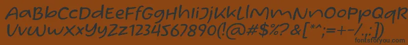 Homade McRacken Slant Font by Situjuh 7NTypes-Schriftart – Schwarze Schriften auf braunem Hintergrund