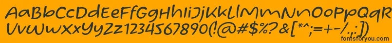 Шрифт Homade McRacken Slant Font by Situjuh 7NTypes – чёрные шрифты на оранжевом фоне