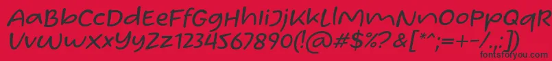 Czcionka Homade McRacken Slant Font by Situjuh 7NTypes – czarne czcionki na czerwonym tle