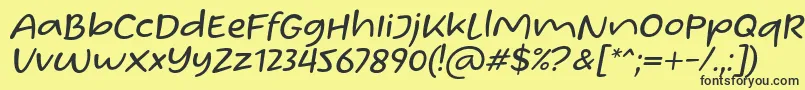 Homade McRacken Slant Font by Situjuh 7NTypes-Schriftart – Schwarze Schriften auf gelbem Hintergrund