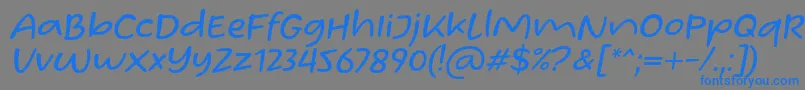 Homade McRacken Slant Font by Situjuh 7NTypes-fontti – siniset fontit harmaalla taustalla