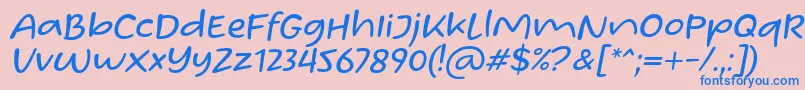 Шрифт Homade McRacken Slant Font by Situjuh 7NTypes – синие шрифты на розовом фоне
