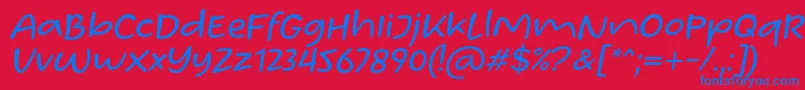 Шрифт Homade McRacken Slant Font by Situjuh 7NTypes – синие шрифты на красном фоне