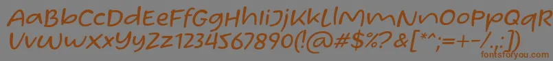 Homade McRacken Slant Font by Situjuh 7NTypes-Schriftart – Braune Schriften auf grauem Hintergrund