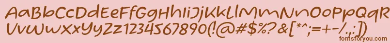 Fonte Homade McRacken Slant Font by Situjuh 7NTypes – fontes marrons em um fundo rosa