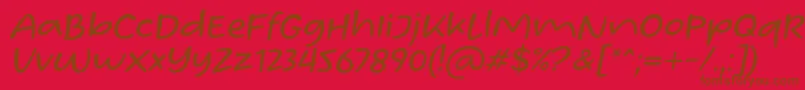Homade McRacken Slant Font by Situjuh 7NTypes-Schriftart – Braune Schriften auf rotem Hintergrund