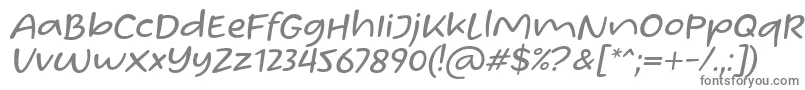 Homade McRacken Slant Font by Situjuh 7NTypes-fontti – harmaat kirjasimet valkoisella taustalla