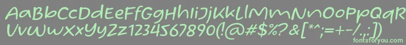 Шрифт Homade McRacken Slant Font by Situjuh 7NTypes – зелёные шрифты на сером фоне