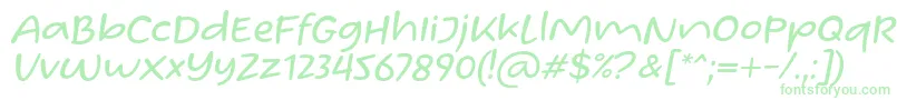 フォントHomade McRacken Slant Font by Situjuh 7NTypes – 白い背景に緑のフォント