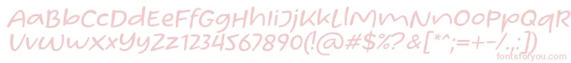 Homade McRacken Slant Font by Situjuh 7NTypes-fontti – vaaleanpunaiset fontit valkoisella taustalla