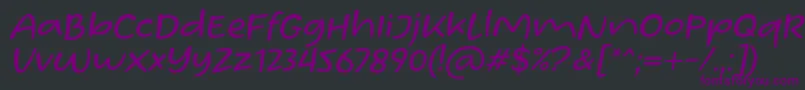 Шрифт Homade McRacken Slant Font by Situjuh 7NTypes – фиолетовые шрифты на чёрном фоне