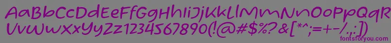 Homade McRacken Slant Font by Situjuh 7NTypes-fontti – violetit fontit harmaalla taustalla