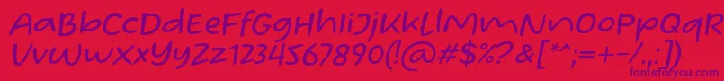 フォントHomade McRacken Slant Font by Situjuh 7NTypes – 赤い背景に紫のフォント