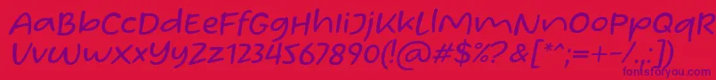 Homade McRacken Slant Font by Situjuh 7NTypes Font – Purple Fonts on Red Background