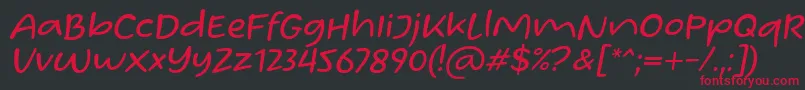 フォントHomade McRacken Slant Font by Situjuh 7NTypes – 黒い背景に赤い文字