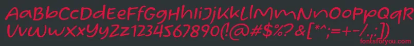 Homade McRacken Slant Font by Situjuh 7NTypes Font – Red Fonts on Black Background