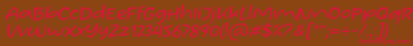 Homade McRacken Slant Font by Situjuh 7NTypes Font – Red Fonts on Brown Background