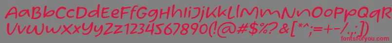 Homade McRacken Slant Font by Situjuh 7NTypes Font – Red Fonts on Gray Background