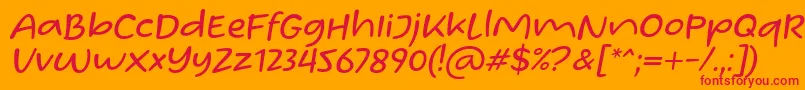 Шрифт Homade McRacken Slant Font by Situjuh 7NTypes – красные шрифты на оранжевом фоне
