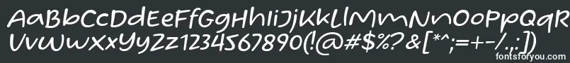 Шрифт Homade McRacken Slant Font by Situjuh 7NTypes – белые шрифты на чёрном фоне
