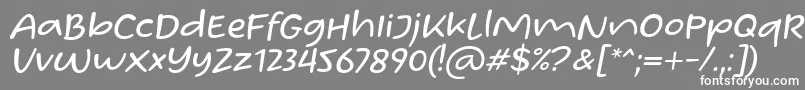 Homade McRacken Slant Font by Situjuh 7NTypes-Schriftart – Weiße Schriften auf grauem Hintergrund