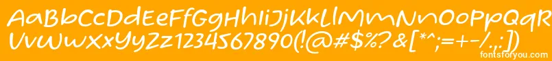 Homade McRacken Slant Font by Situjuh 7NTypes-Schriftart – Weiße Schriften auf orangefarbenem Hintergrund
