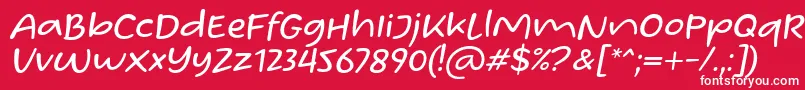 Homade McRacken Slant Font by Situjuh 7NTypes-fontti – valkoiset fontit punaisella taustalla